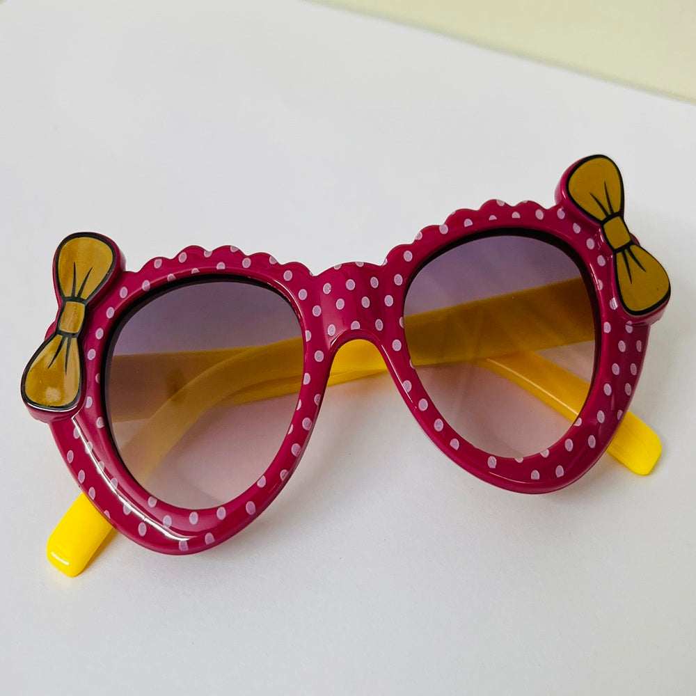 Sunglasses for Girls Mix Colors With Bow Both Sides (With Car Case)