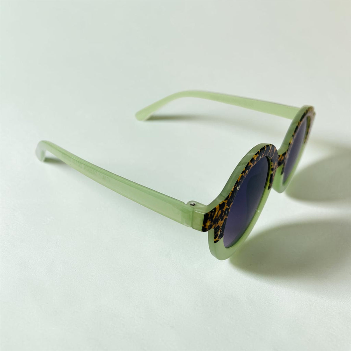 Sunglasses for Girls - Round Shape Animal Print Mix Colors (With Car Case)