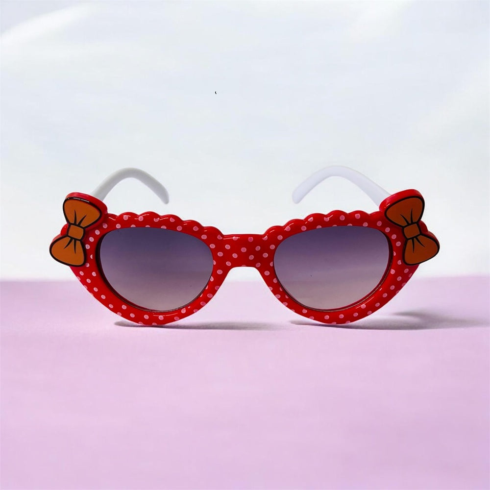 Sunglasses for Girls Mix Colors With Bow Both Sides (With Car Case)
