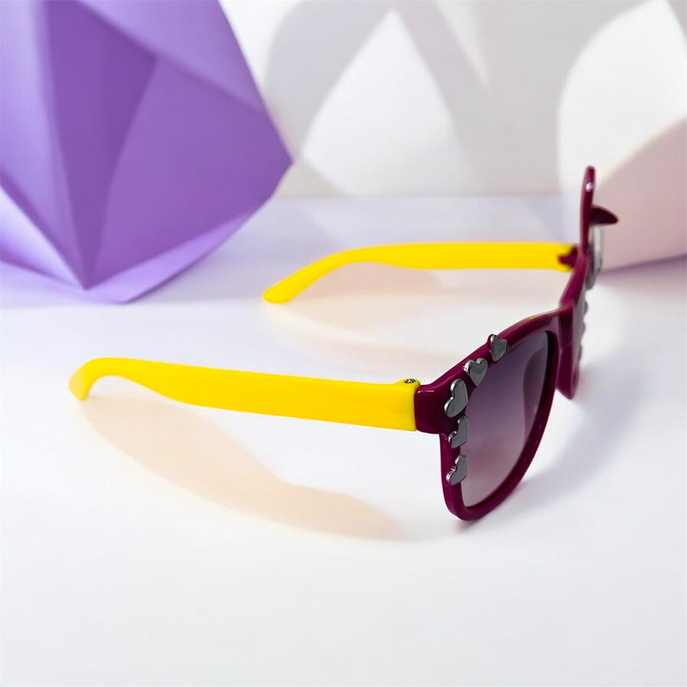 Sunglasses for Girls Mix Colors With One Side Heart And Other Side Bow/Rabbit Ears (With Car Case) (Copy)