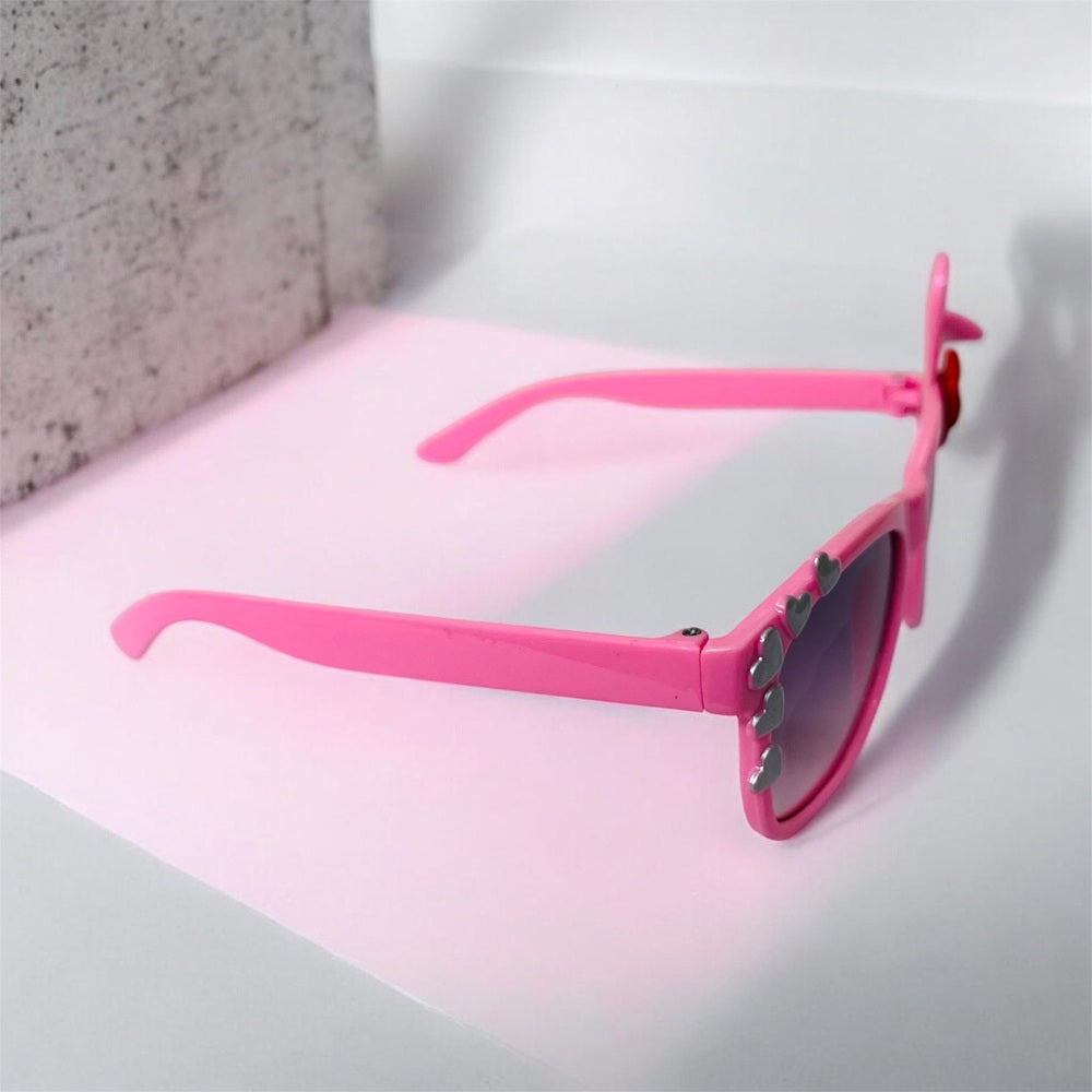 Sunglasses for Girls Mix Colors With One Side Heart And Other Side Bow/Rabbit Ears (With Car Case) (Copy)