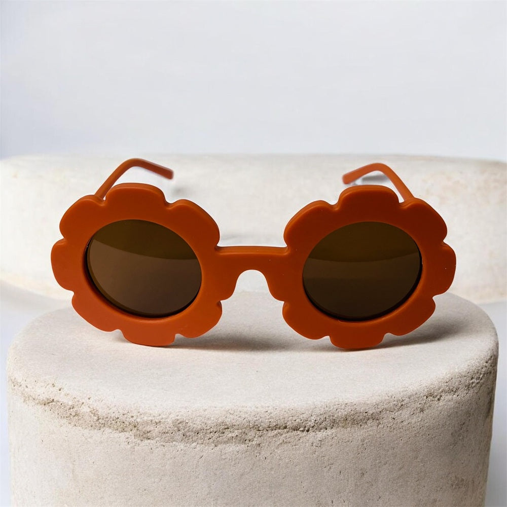 Sunglasses for Kids Flower shape - Girls & Boys Mix Colors (With Car Case)