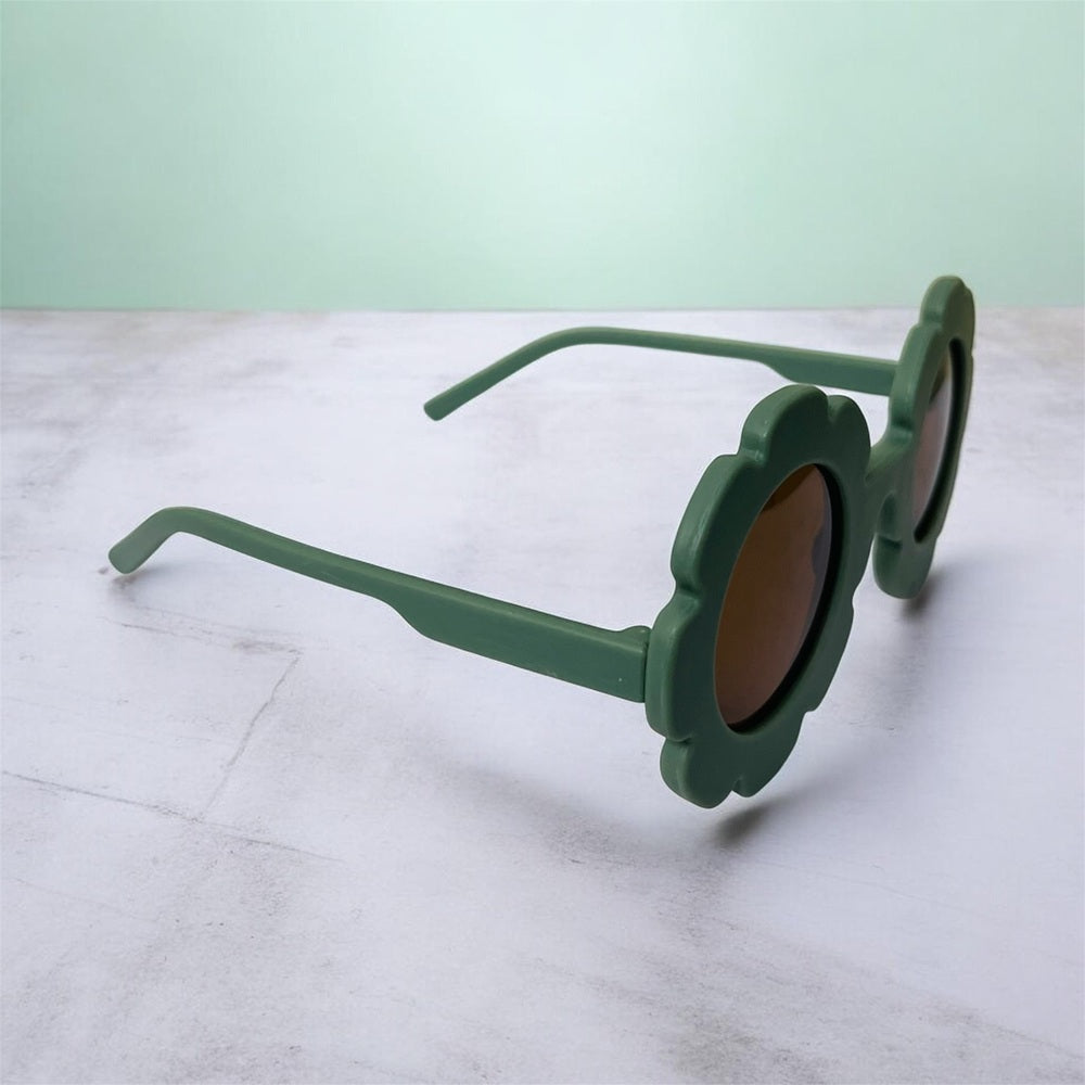 Sunglasses for Kids Flower shape - Girls & Boys Mix Colors (With Car Case)