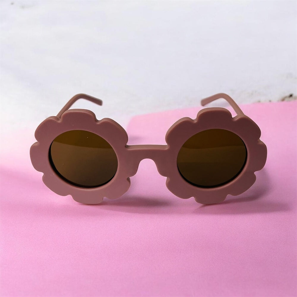 Sunglasses for Kids Flower shape - Girls & Boys Mix Colors (With Car Case)
