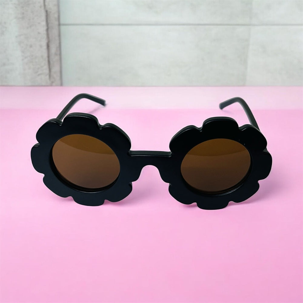 Sunglasses for Kids Flower shape - Girls & Boys Mix Colors (With Car Case)
