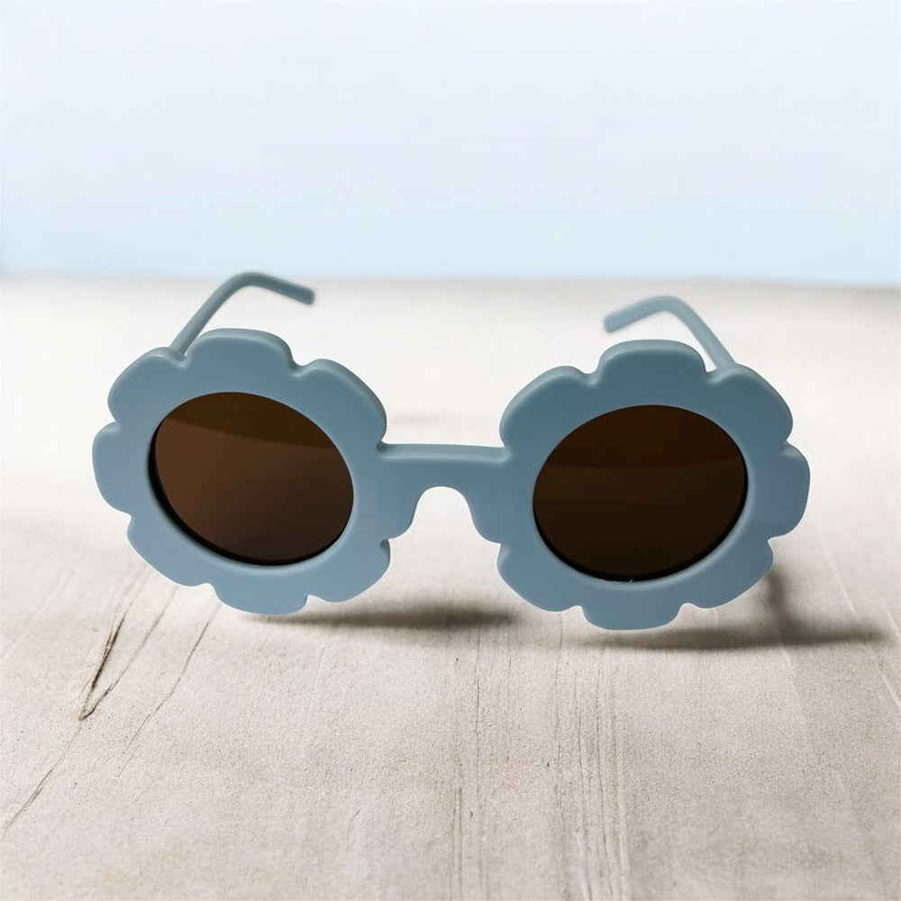 Sunglasses for Kids Flower shape - Girls & Boys Mix Colors (With Car Case)