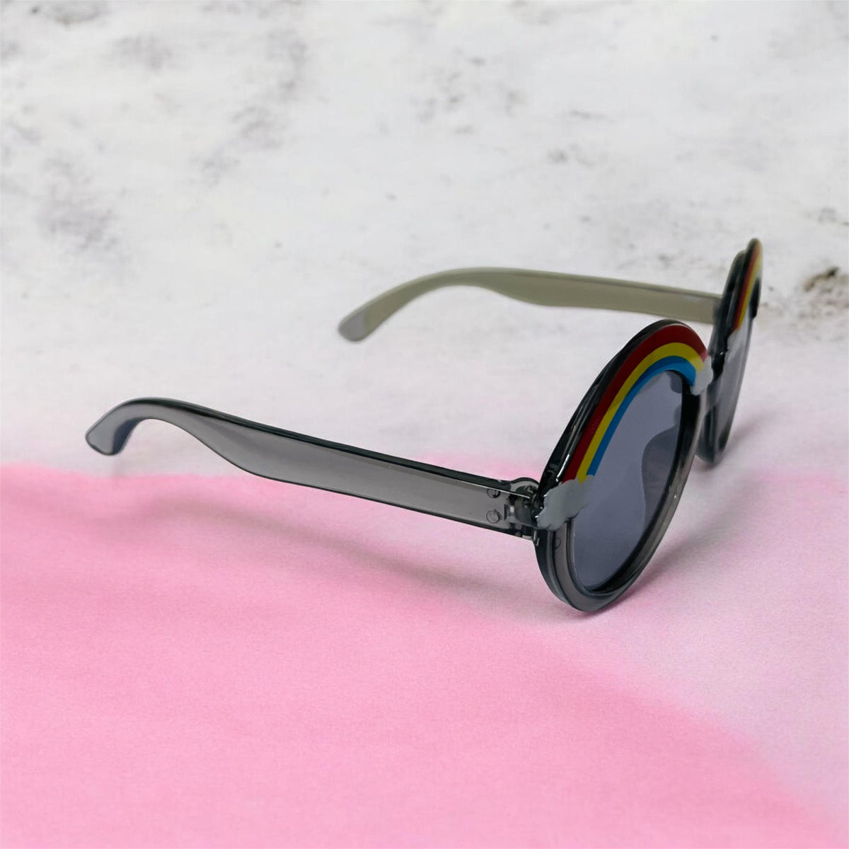 Sunglasses for Kids round shape - Girls & Boys Mix Colors (Rainbow on top)