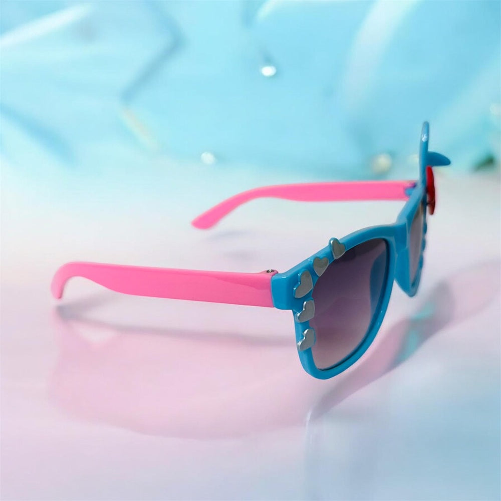 Sunglasses for Girls Mix Colors With One Side Heart And Other Side Bow/Rabbit Ears (With Car Case) (Copy)