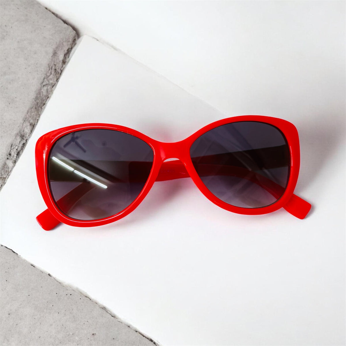 Sunglasses for Girls - Cateye Shape Mix Colors (With Car Case)