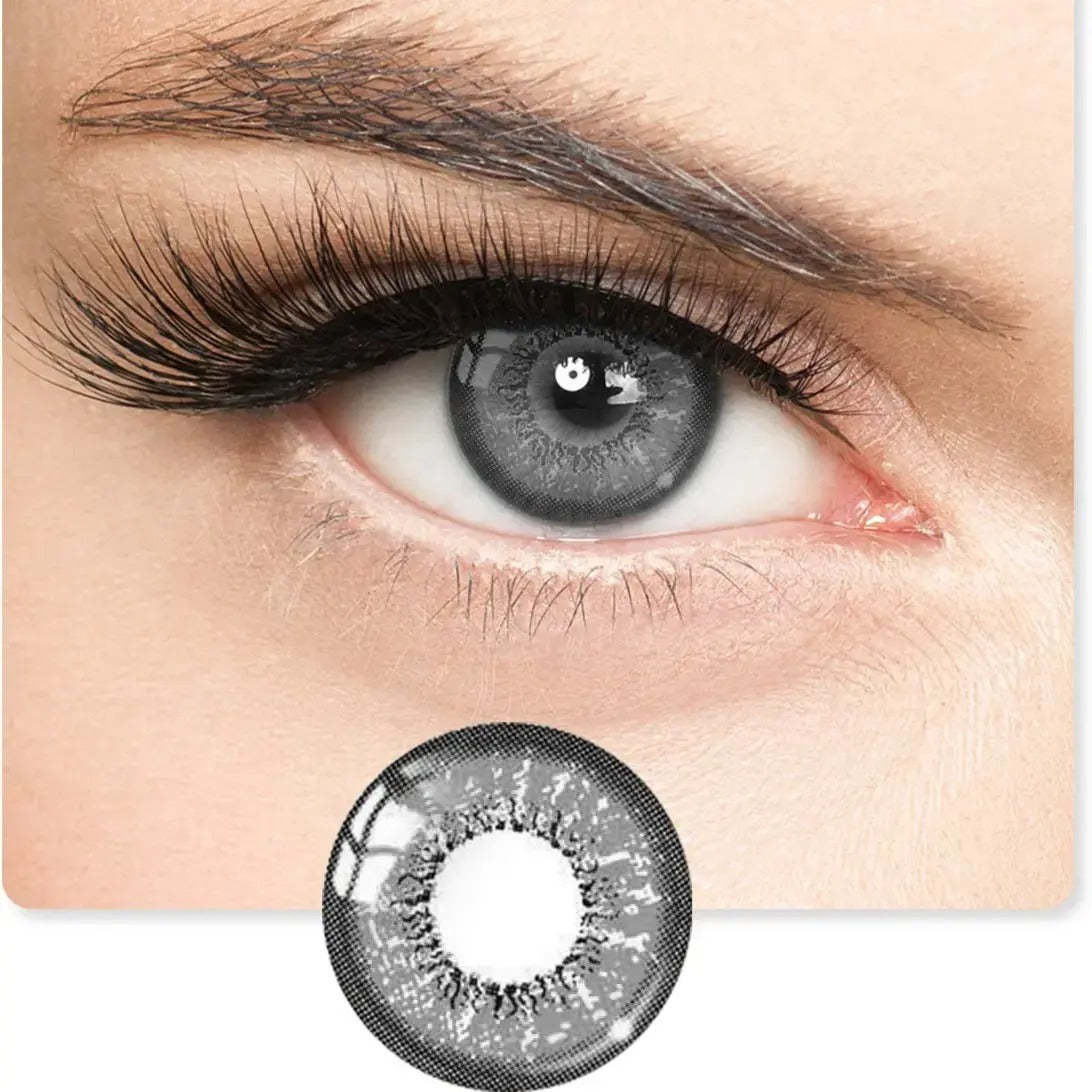 OPTIFY ONE-DAY DARK GREY CONTACT LENSES(ZERO POWER, PACK OF 12) - Lensexpert