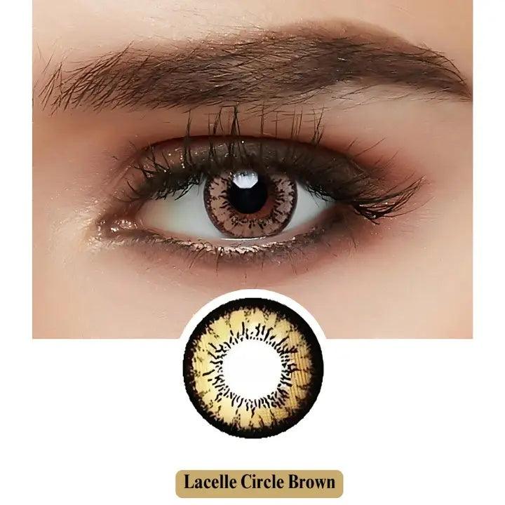 BAUSCH & LOMB LACELLE CIRCLE COLOR CONTACT LENSES (2 LENSES/BOX) - BROWN - Lensexpert