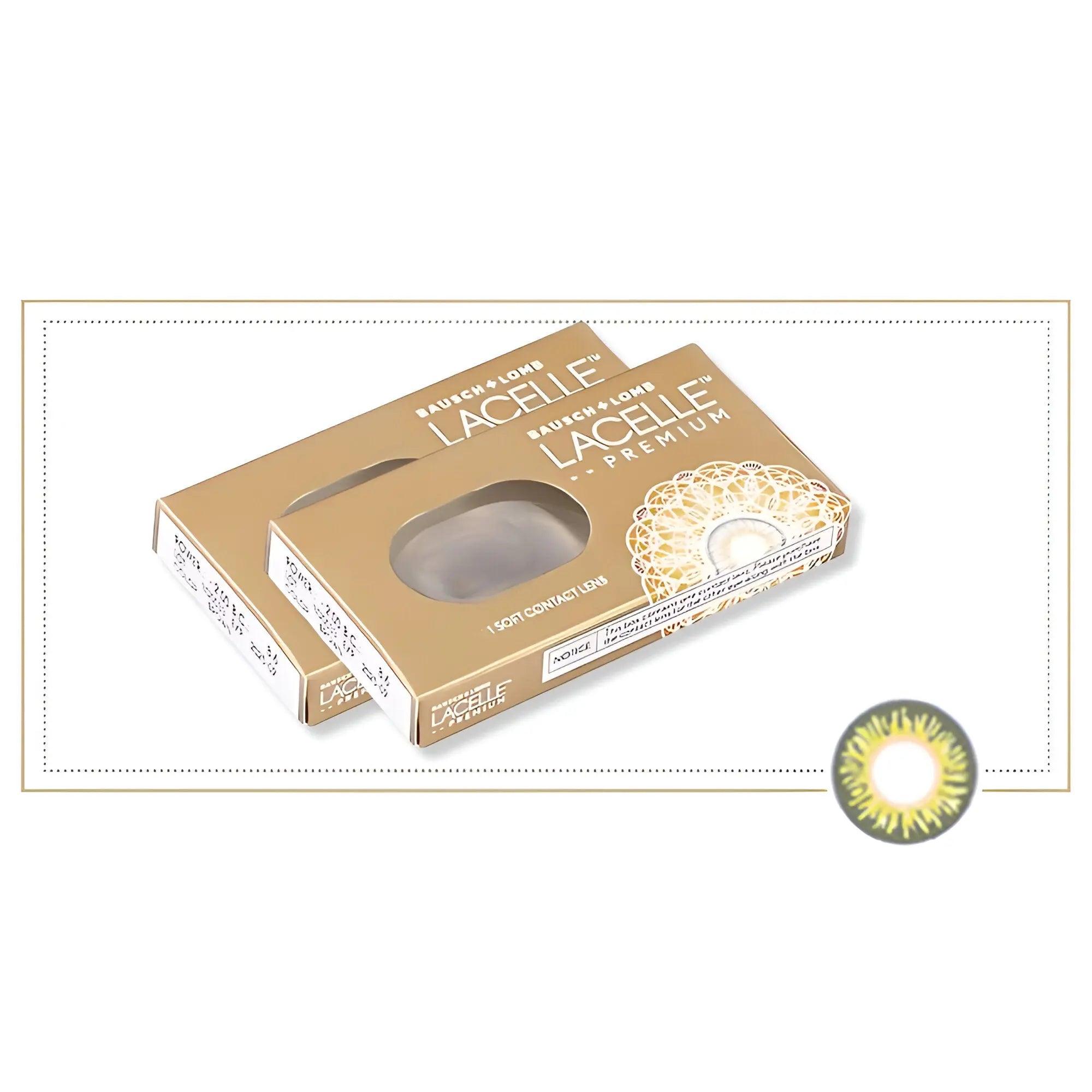 BAUSCH & LOMB LACELLE PREMIUM COLOR CONTACT LENSES (2 LENSES/BOX) - HAZEL - Lensexpert