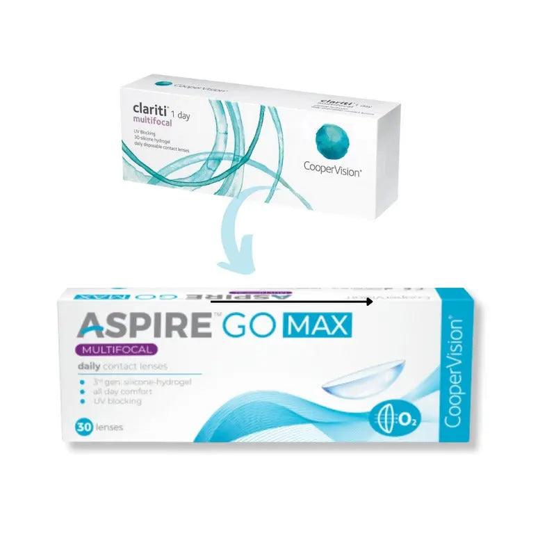 COOPER VISION ASPIRE GO MAX 1 DAY MULTIFOCAL (30 LENS/BOX) - Lensexpert