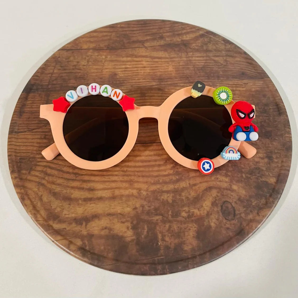 Customized Sunglasses for Kids with name round shape - Girls & Boys Vibrant Colors