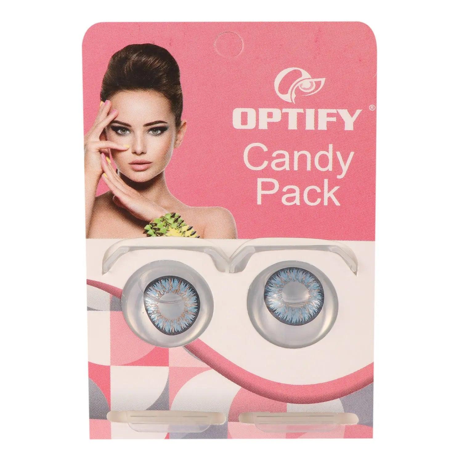 Optify Candy Pack Colored Contact Lenses (Zero Power,Aqua Blue) - Lensexpert