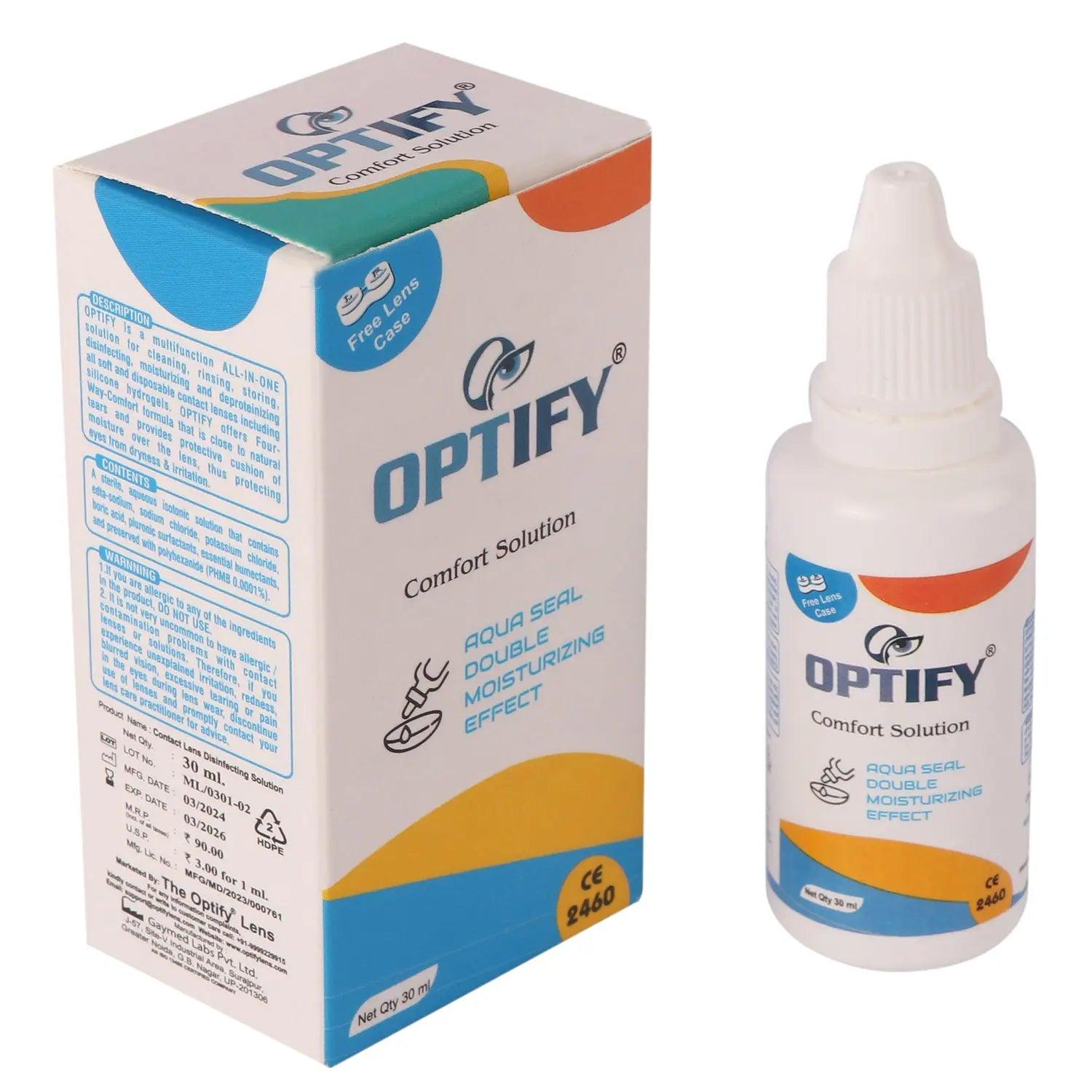 Optify Contact Lenses Solution(30 ml) - Lensexpert