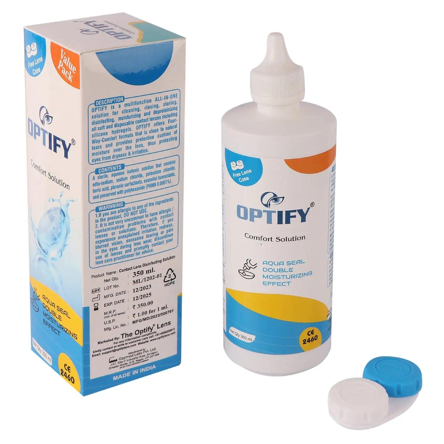 Optify Contact Lenses Solution(350 ml) - Lensexpert