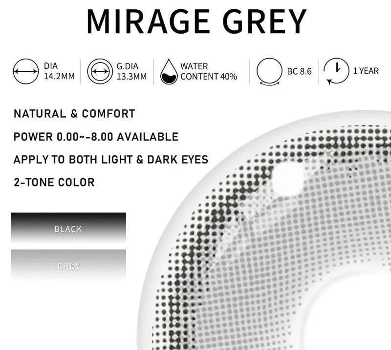 OPTIFY MIRAGE GREY ONEDAY DISPOSIBLE CONTACT LENS (1 PAIR PACK) - Lensexpert